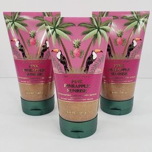 3 Pink Pineapple Sunrise Beach Body Scrub Bath Body Works Exfoliating Wash